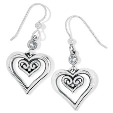 Pendientes de gancho francés Alcazar Duet Heart
