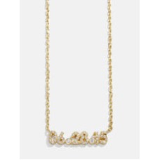 Collar con número personalizado en pavé de oro de 18 quilates