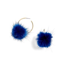 Fifi Fur Pom Pom Earrings