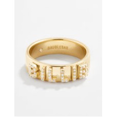 Anillo de oro de 18 quilates personalizado con forma de bloque