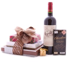 Vino tinto y dulces