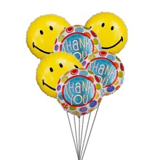 Gracias Balloon Bouquet (6-Mylar y 6-látex globos)