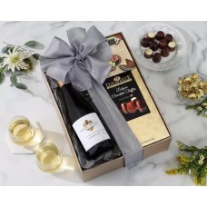 Caja de regalo de chocolate y chardonnay de Kendall Jackson