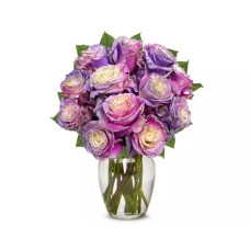 Rosas con purpurina pastel morada