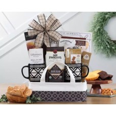 Canasta de regalo de café, té y cacao