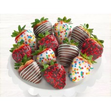 Fresas bañadas en chocolate para cumpleaños (docena completa)
