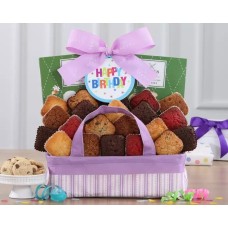 Colección de pasteles y brownies de feliz cumpleaños