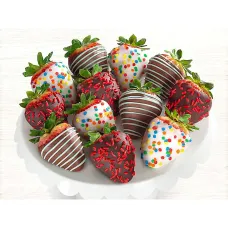 Fresas bañadas en chocolate para cumpleaños (docena completa)