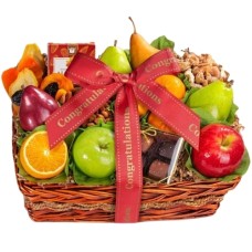 Enhorabuena Canasta de frutas y gourmet Orchard Delight