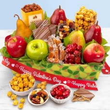 Cesta de frutas y productos gourmet Orchard Delight para el día de San Valentín