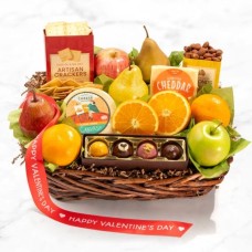 Cesta de frutas de lujo para el día de San Valentín