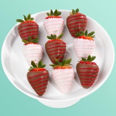 9 Love Bites Chocolate Covered Strawberries (Tamaño divertido)