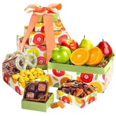 Torre de regalos de frutas y dulces Sunny Days