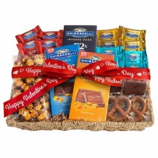 Cesta de regalo de delicias de chocolate Ghirardelli exclusivas para San Valentín