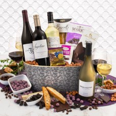 Cesta de regalo del Cuarteto de vinos de California