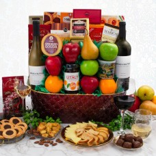 Cesta de regalo de fruta y vino de Trafalgar Square