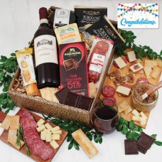 Caja de regalo Buona Vita Italian Vino &amp; Antipasto - Felicitaciones