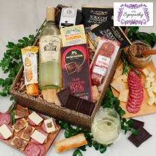 Caja de regalo de vino blanco italiano y antipasto Mangia Con Gusto - Sympathy