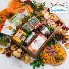 Caja de regalo de la colección clásica de quesos y galletas: felicitaciones