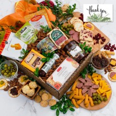 Caja de regalo de la colección clásica de quesos y galletas: agradecimiento