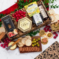 Canasta de regalo gourmet de bocadillos y dulces