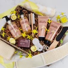 Cesta de regalo con tratamiento de spa sin estrés