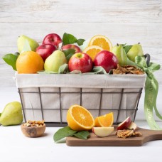 Canasta de frutas simplemente orgánica