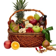 Canasta de frutas de cosecha abundante