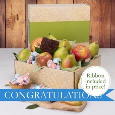 Caja de regalo de felicitación con cinta de felicitación