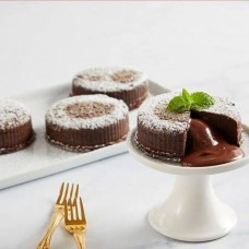 Tortas De Lava De Trufa De Chocolate