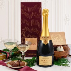 Cesta de regalo de champán Krug & Truffles