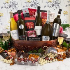 Cesta de regalo gigante para vino y champán.