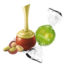 Trufas LINDOR de chocolate con leche y pistacho, caja de 800 unidades (353 oz)