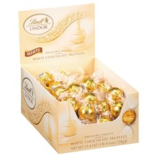Caja de trufas Lindor de chocolate blanco (60 piezas, 25,4 oz)