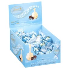 Stracciatella - Caja de trufas Lindor de chocolate blanco (60 piezas, 25,4 oz)
