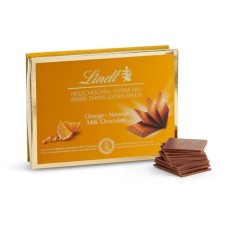 Galletas finas suizas Lindt con chocolate con leche y naranja (123 g)