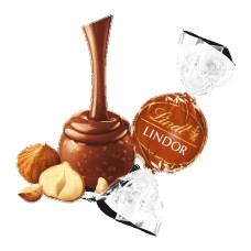Trufas LINDOR de chocolate con leche y avellanas, caja de 800 unidades (353 oz)