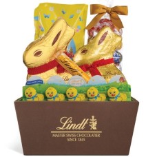 Cesta de regalo de Pascua de Lindt Gold Bunny and Friends (tamaño L)