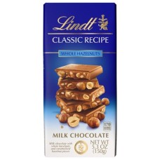 Barra de chocolate con leche y avellanas, receta clásica (150 g)