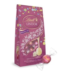 Trufas LINDOR de chocolate blanco con sabor a pastel de cumpleaños, bolsa de 20 unidades (8.5 oz)