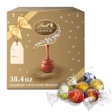 Caja de regalo con trufas de chocolate LINDOR variadas (90 piezas, 38,4 oz)