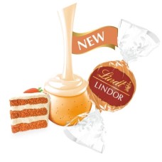 Trufas LINDOR de chocolate blanco con sabor a pastel de zanahoria, caja de 800 unidades (353 oz)