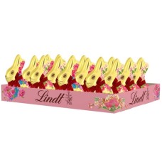 Chocolate con leche Lindt Floral GOLD BUNNY 3,5 oz (caja de 16 piezas)