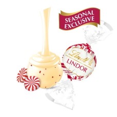 Trufas LINDOR de chocolate blanco y menta, caja de 800 unidades (353 oz)