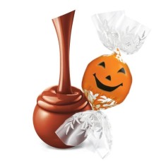 Trufas de chocolate con leche Jack-O-Lantern LINDOR, caja de 800 piezas (353 oz)