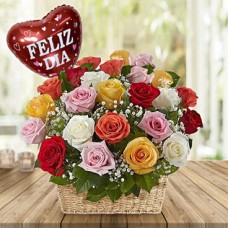 ¡Rainbow for Mom Ballon gratis! (12 rosas en diferentes colores)