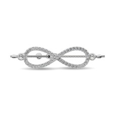 Pulsera Infinity de diamantes de 1/6 ct en plata de ley (sencilla)