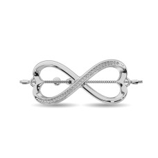 Pulsera Infinity de diamantes de 1/6 ct en plata de ley