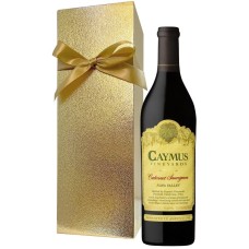 Caymus Napa Valley Cabernet Sauvignon con estuche de regalo dorado