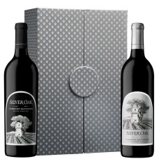 Cabernet Sauvignon Silver Oak Alexander Valley y Cabernet Sauvignon Napa Valley con caja de regalo plateada